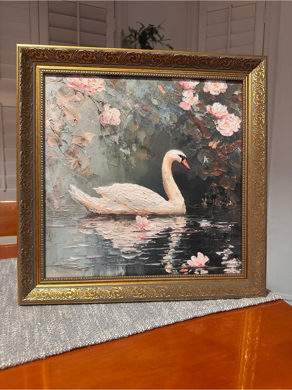 15x15” Swan lake art - Picture 9 of 16